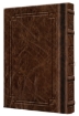 Picture of Siddur Yitzchak Yair Weekday Only Ashkenaz Large Type Mid Size Hard Cover - Signature Leather - Royal Brown