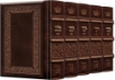 Picture of Machzor 5 Vol Pocket Slipcased SET Ashkenaz Yerushalayim Hand-Tooled 2 Tone Leather